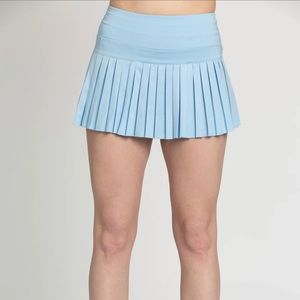 NWT Gold Hinge light blue tennis skirt